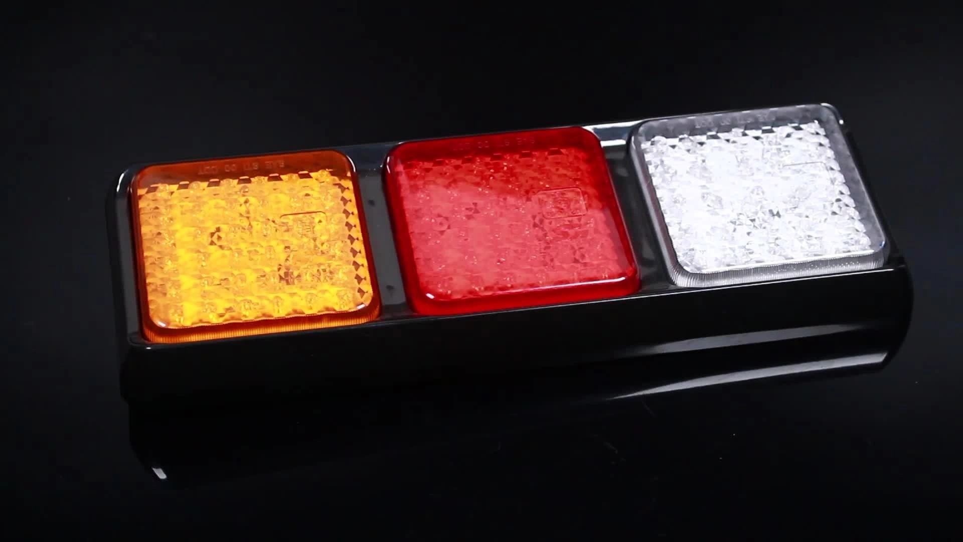 universal used Emark Dot Approved red amber white square led rear light for truck, trailer,RV1