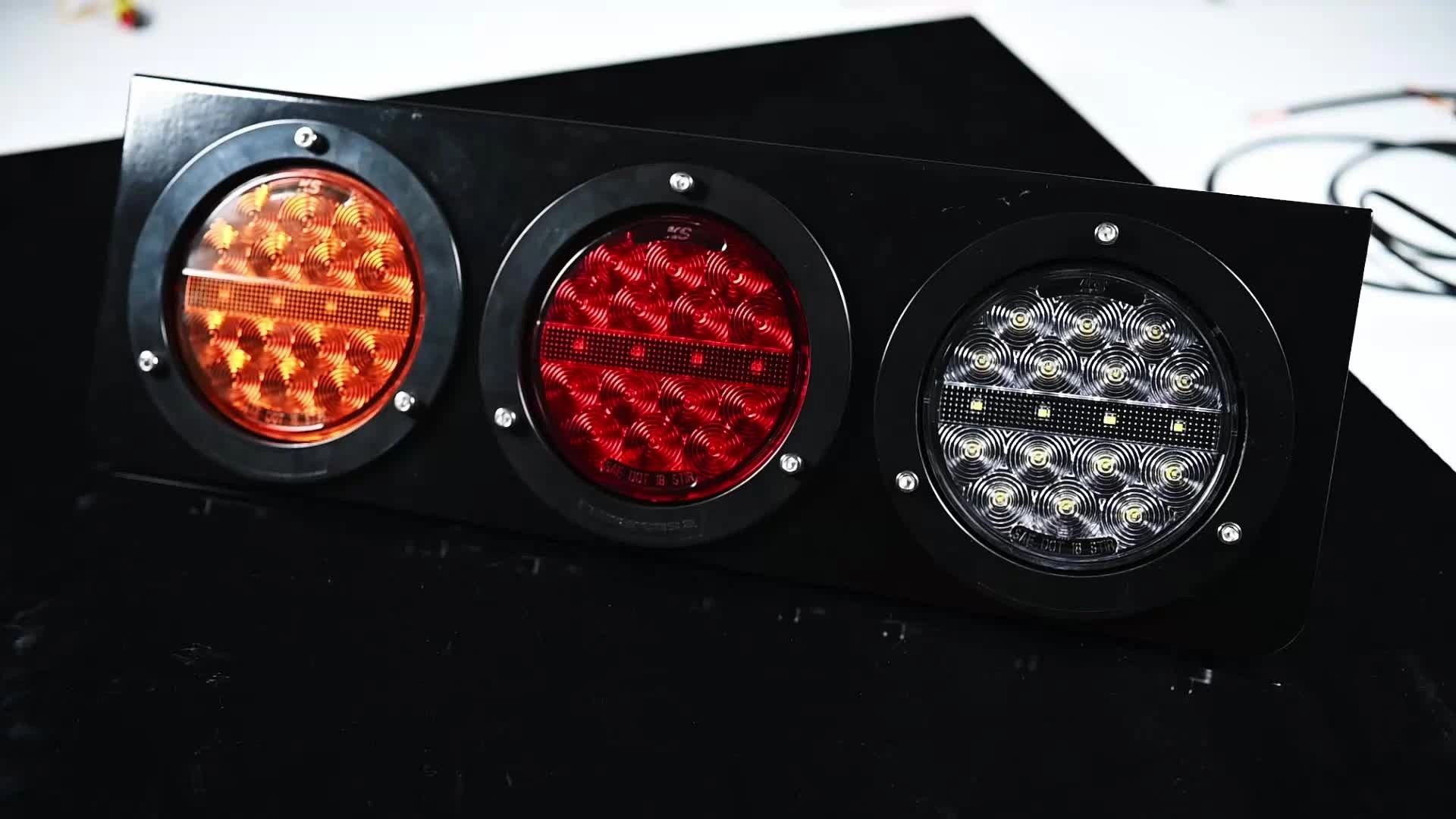 EMARK DOT universal ECE CCC round truck lamp led signal indicator lights trailer lamp1