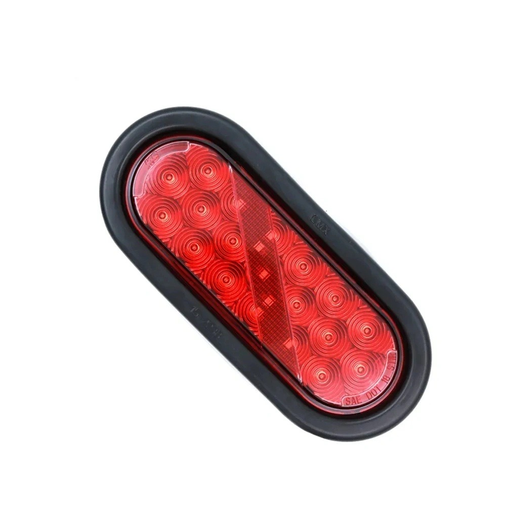 12v 24v Led 6 Inch Oval Amber Red Led Side Marker Lights For Trucks Van Trailer Lamp,Automotive Parts