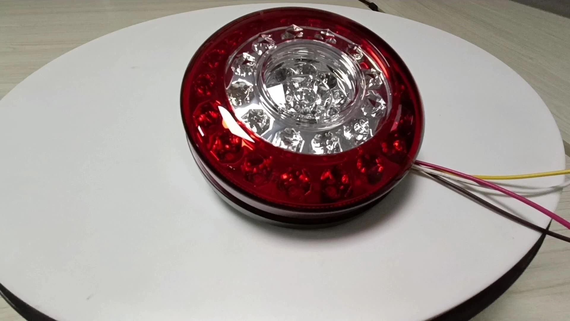 100% Waterproof Round OD 12CM LED tail light for truck lorry trailer universal LED tail lamp1