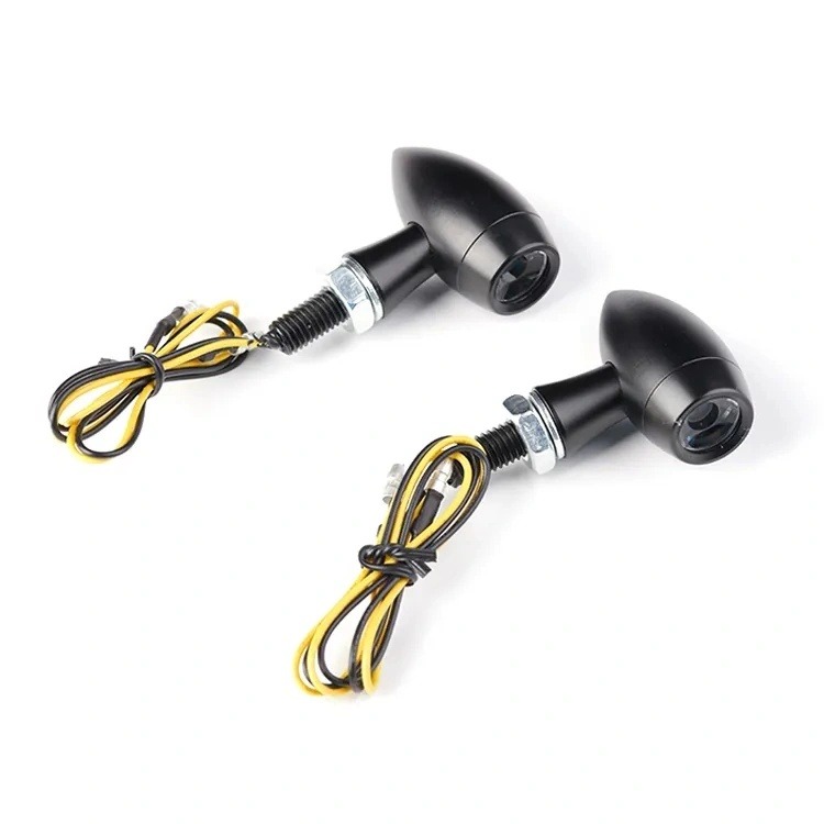 E-mark New Waterproof Mini Bullet Style Motorcycle Blinker Turn Signal Light Indicator