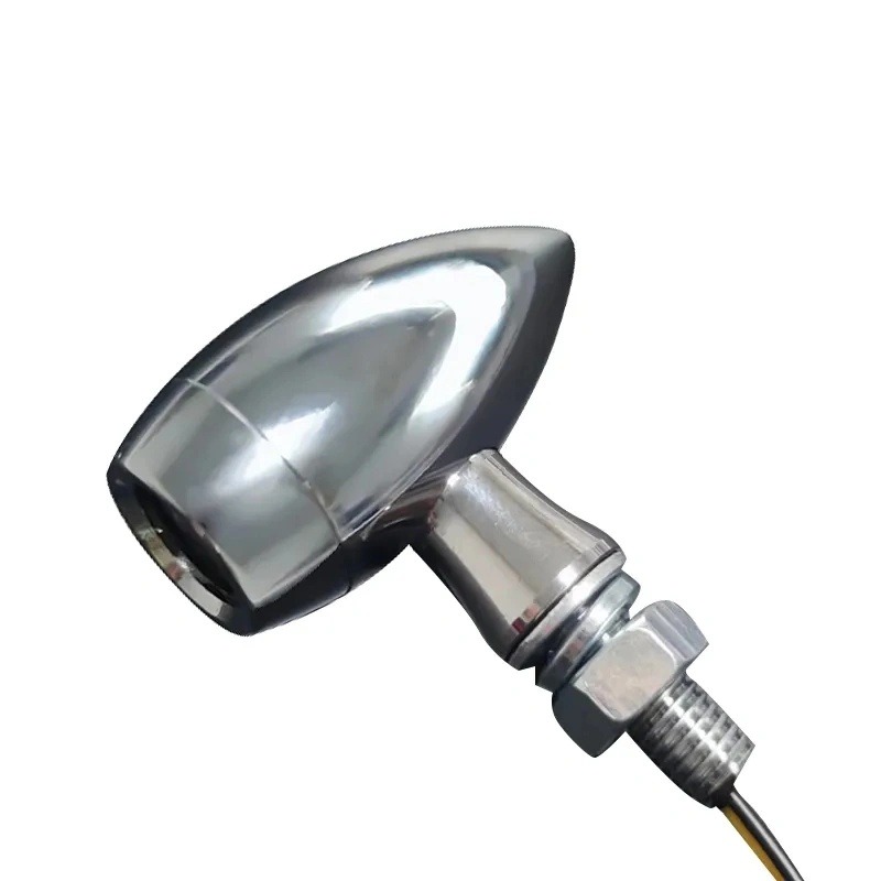 E-approved New Waterproof Chrome Mini Bullet Motorcycle Blinker Turn Signal Indicator Rear Light