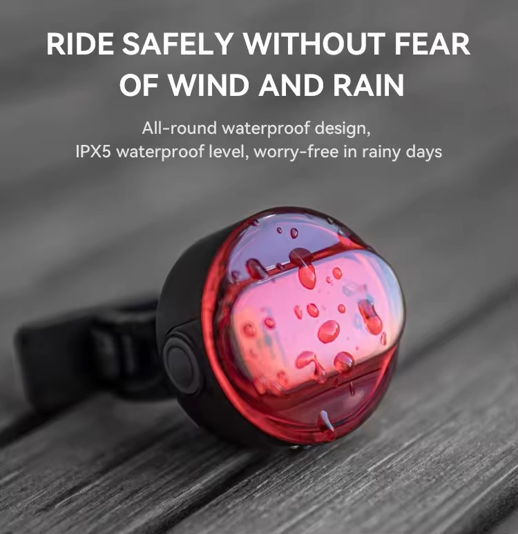 Bicycle Intelligent Brake Tail Light COB Large Aperture Seat Cushion Tail Light Bike Light