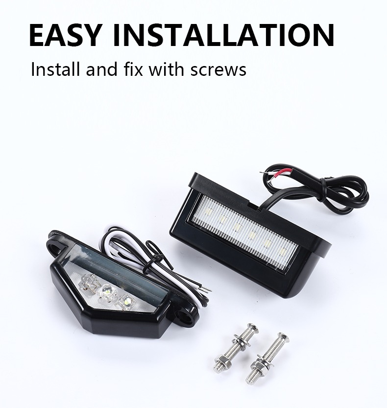 12-24V Aluminum Car Van Bus Trailer RV LED Plate License Light