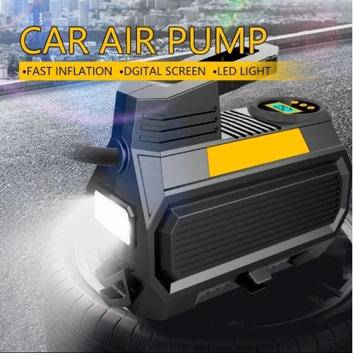 Portable Air Compressor Pump for Car Tires 12V DC Auto Tire Pump with Digital Pressure Gauge Up to 150PSI with Emergency LED